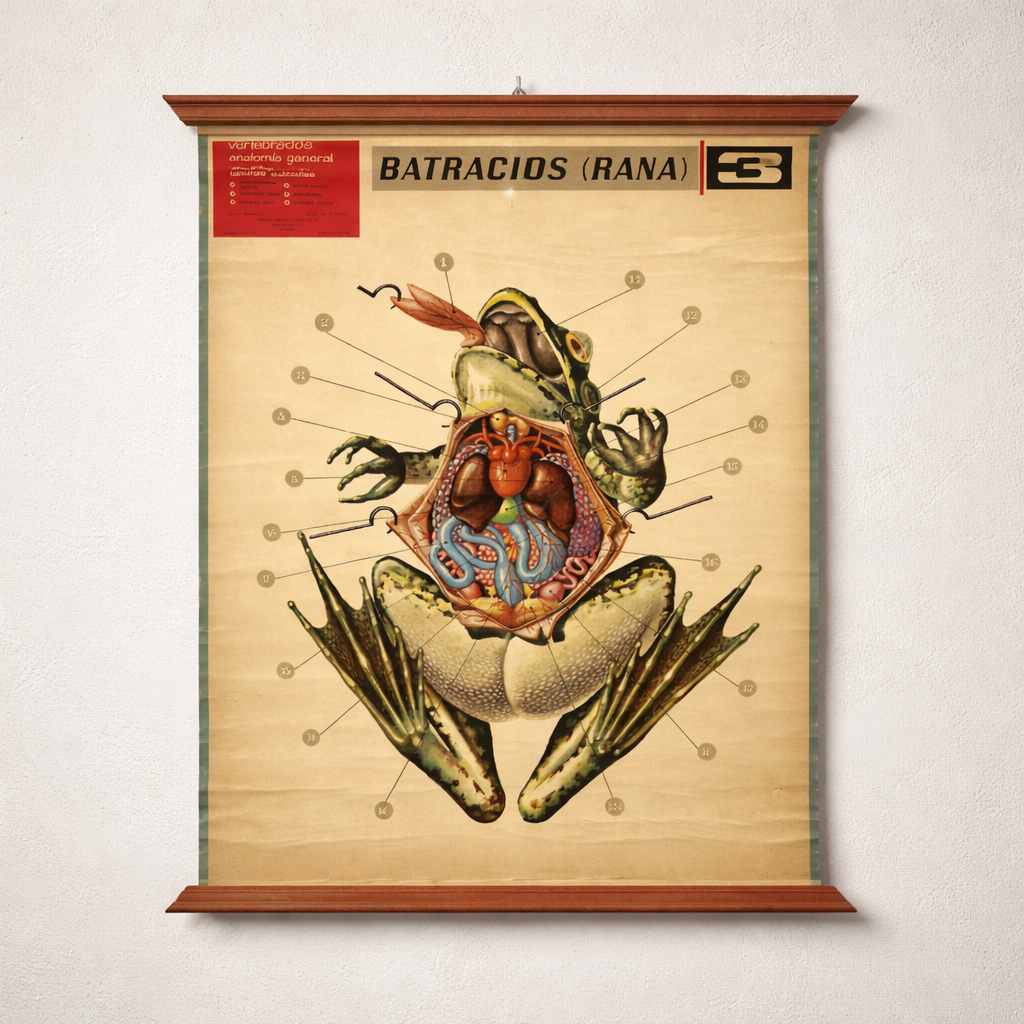 LAMINA DE ANATOMIA ESCOLAR RANA