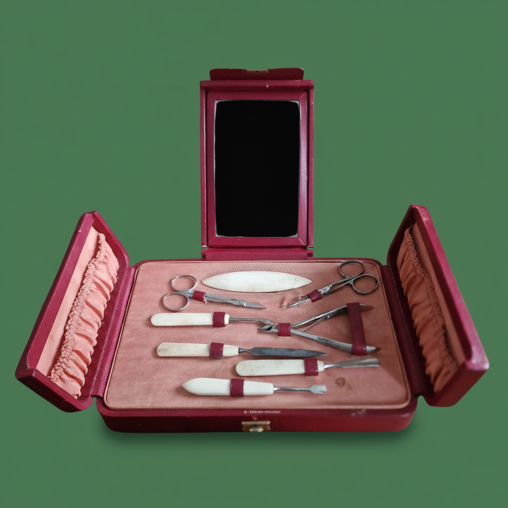 LOEWE . ESTUCHE MANICURA AÑOS 40.