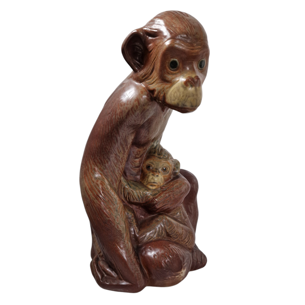 LLADRÓ . CHIMPANCÉ CON SU CRÍA.